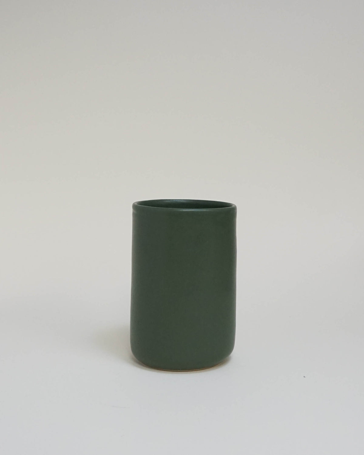 Tubular Vase in Matte Forrest Green