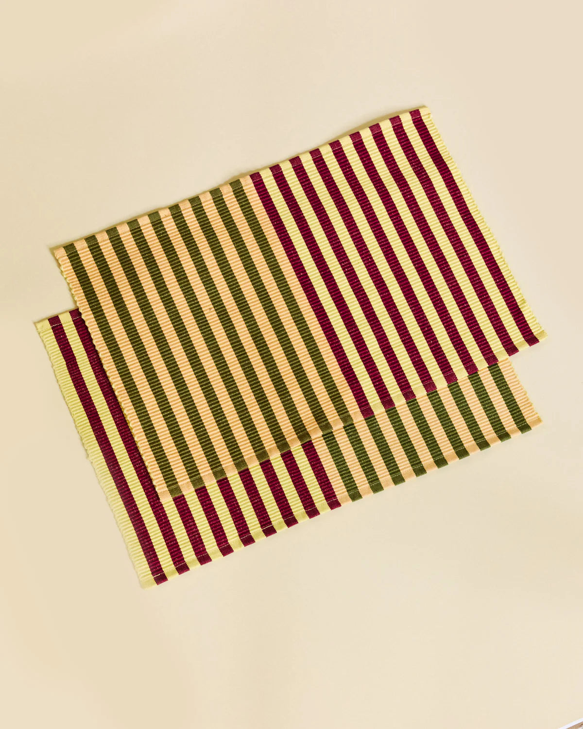Duo Stripe Placemats in Honey