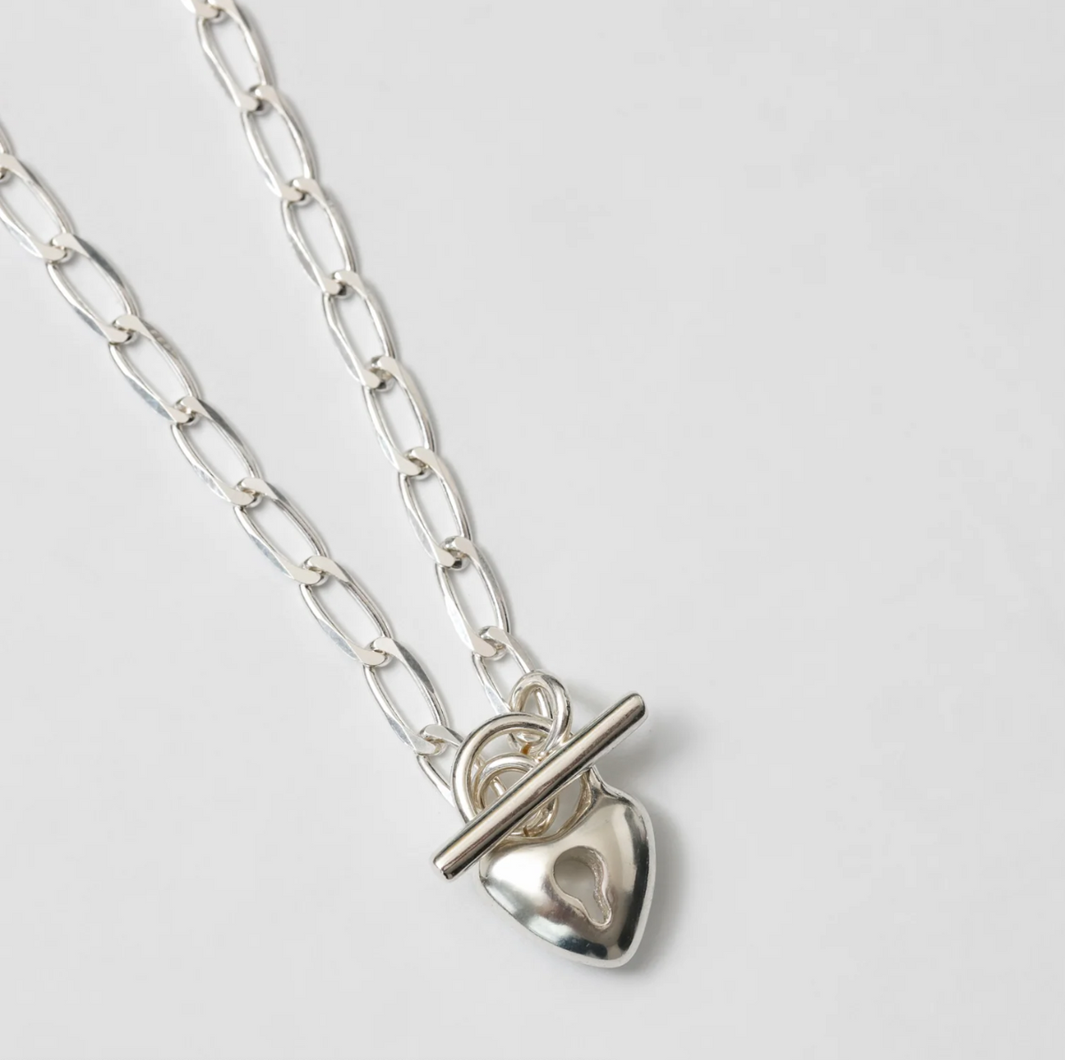 Heart Toggle Necklace in Sterling Silver
