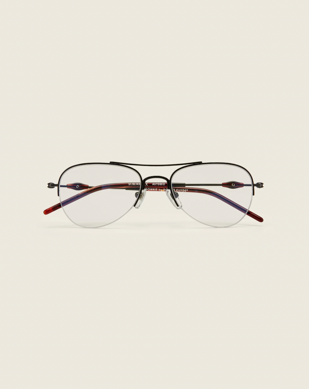Autobio Sunglasses with Black Frames Clear Lenses