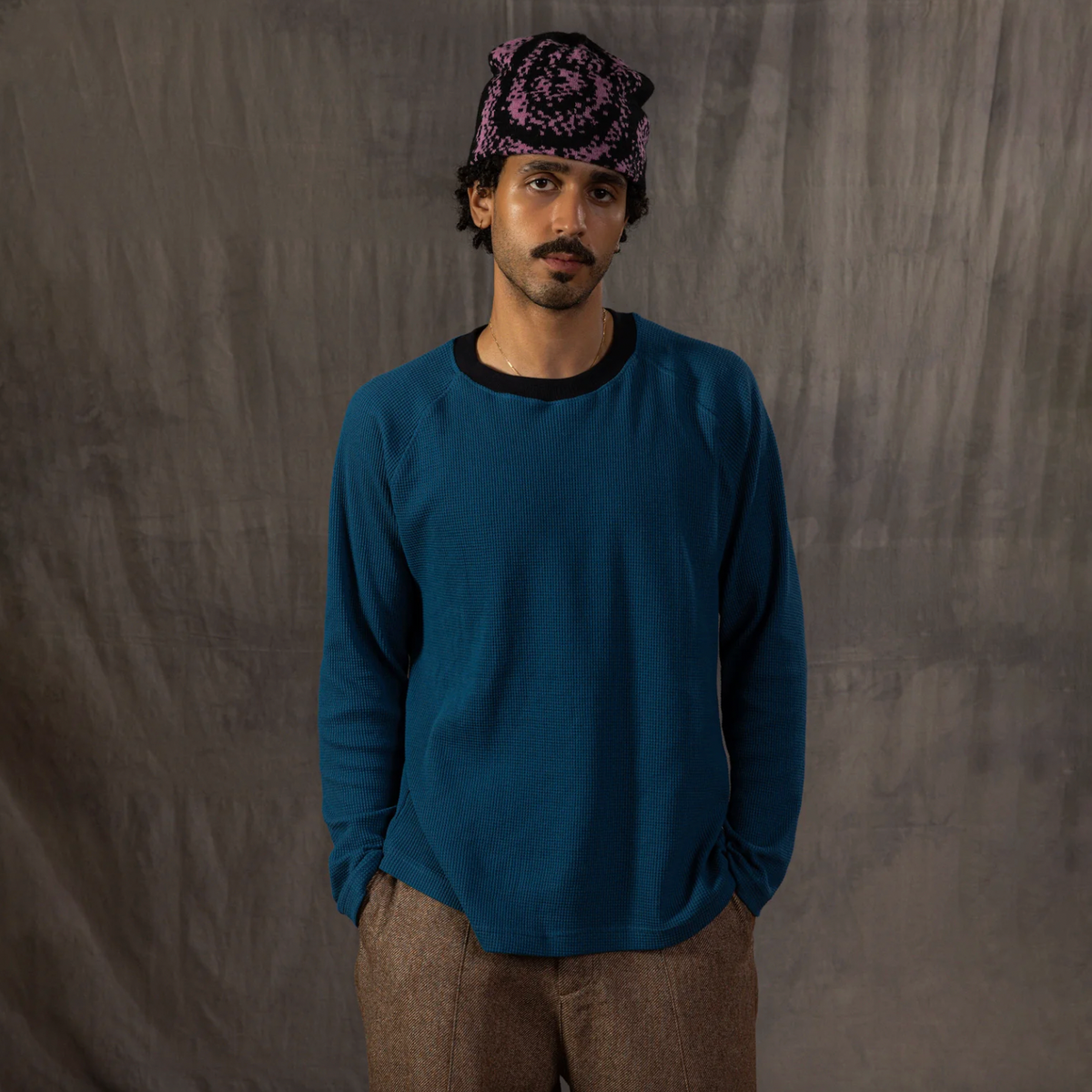 Long Sleeve Lo-Fi Tee: Ocean